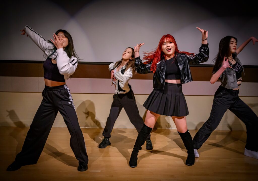 K-pop dance group performed during the 4th Annual Global Talent Show on the stage at the Spurlock Museum of World Cultures