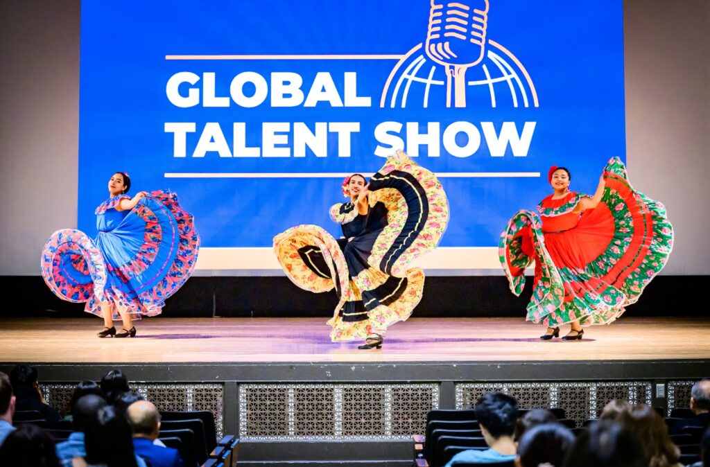 Students from El Toro Momba perform a traditional Mexican dance number as performers share international culture and artistry during the Global Talent Show